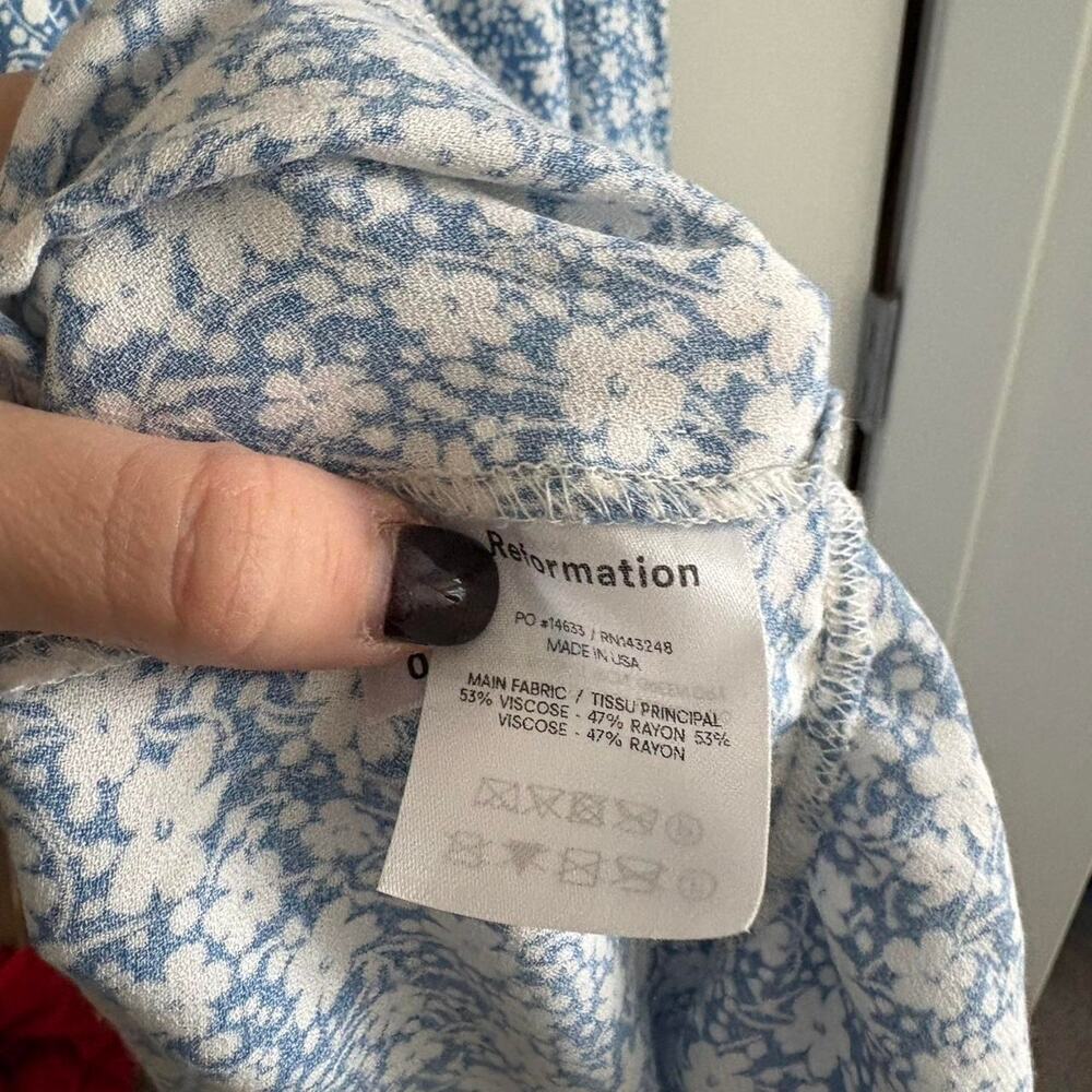 Reformation maxi dress blue floral ditzy print XS - Picture 6 of 6
